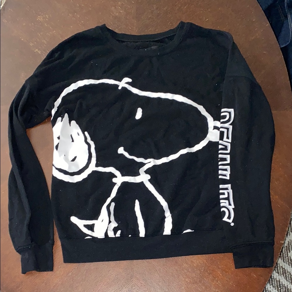 Peanuts Black and White Snoopy Sweater